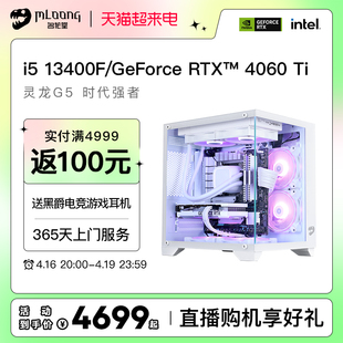 名龙堂 i5 13400F/RTX 3060/4060Ti/4070S电脑主机吃鸡游戏DIY组装机全套电竞直播水冷台式机整机兼容机