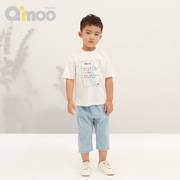 淇木Qimoo商场同款女童舒适洋气纯棉仿牛仔薄款长裤QZS1KC329C