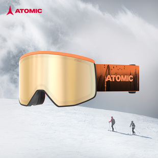 atomic阿托米克滑雪眼镜，男女柱面镜雪场滑雪护目镜four系列