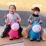 儿童充气玩具跳跳青蛙坐骑，加厚充气小毛驴骑马跳跳，鹿幼儿宝宝小马