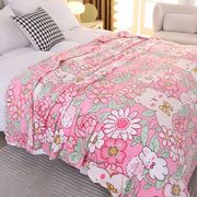 珊瑚绒毯子午睡办公室沙发空调，盖毯床上用夏季床单人法莱绒小毛毯