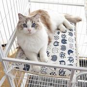 夏天宠物凉席垫猫笼平台垫猫咪垫子绑带冰丝垫睡觉用猫笼专用垫子