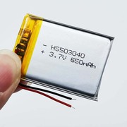 3.7v聚合物锂电池503040 650mAh适用蓝牙音响音箱GPS记录仪故事机