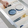 日本式厨房抽屉收纳分隔盒分格筷子家用整理盒自由组合餐具收纳盒
