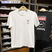 VANS范斯女款黑白经典短袖运动休闲大LOGO潮流印花T恤VN0A3ZOFBLK