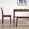 乌金木餐椅整装，北欧全实木椅子靠背椅原木，简约家用现代中式家具