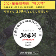 399元/11片 2024年春茶签名茶头春头采放荒大树茶生茶200克