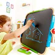 hape儿童画板磁性磁力小黑板，宝宝双面写字板，家用白板涂鸦画架木制