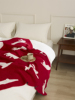 ruho红色小白兔毛毯本命年生日节日礼盒毯子办公室，午睡毯沙发盖毯