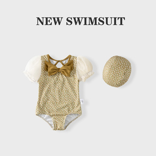 女童泳衣连体，可爱游泳衣儿童泳装女孩宝宝，速干比基尼2023网红