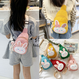 韩版儿童包包女童斜挎包时尚，公主女孩宝宝，可爱小兔子帆布单肩背包