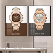 商场挂画收银台装饰画奢侈品名表回收挂画手表维修店钟表保养