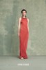 西班牙小众设计 复古玛丽红 女士长礼服裙修身高个子铜氨丝连衣裙