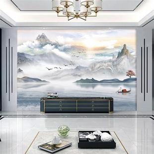 中式电视背景墙壁纸自粘3d立体墙贴客厅墙面装饰贴画2023壁布