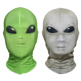 et外星人头套头罩角色扮演能看到外面cosplaycos绿色肤色