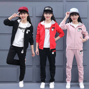 超值三件套女童套装，秋季2022女中童大童儿童洋气运动套装