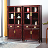 红木家具赞比亚血檀书柜，实木中式书橱玻璃陈列摆件，柜书籍收纳柜子