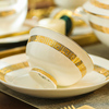 景德镇碗碟套装家用高档欧式骨瓷，餐具奢华碗盘，组合瓷器米饭碗菜盘