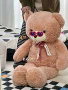 女生泰迪熊毛绒玩具正版大熊，公仔床上睡觉可爱抱抱熊玩偶生日礼物