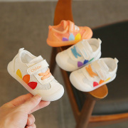 夏季宝宝凉鞋软底防滑0—1-3岁透气不掉魔术贴单网布婴幼儿学步鞋