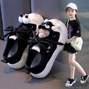 女童可爱卡通帆布鞋，2023u秋季轻便儿童，运动鞋防滑时尚百搭板