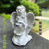 跨境现代简约祈祷天使摆件灯雕塑园林庭院翅膀装饰