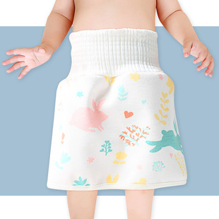 宝宝隔尿裙婴儿童尿布裤，纯棉防水可洗夏天透气大童防尿床神器大号