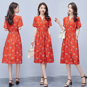 夏季 中年少妇女装时尚韩版25至到45岁年轻妈妈连衣裙GRS2165