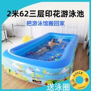 大人游泳池加高充气儿童超大号小孩家庭洗澡盆成家用海洋球泳池