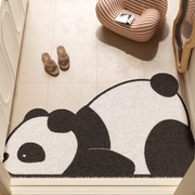 入户门地垫可爱熊猫耐磨玄关可裁剪脚垫进门门口丝圈门垫地毯卡通