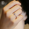 唐奢925纯银D色莫桑石一克拉仿真钻石情侣求订结婚戒指女小众设计