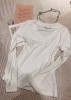 大王家2023羊毛简单系白色长袖软糯长袖t恤