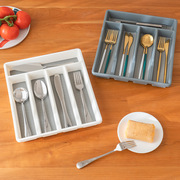 叉筷子餐具收纳盒厨房叉可叠加带分格 抽屉整理盒 置物整理器