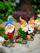 白雪公主七个小矮人摆件花园装饰用品幼儿园庭院树脂雕塑园林景观