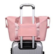 大容量防水短途旅行包女手提行李袋衣物包健身干湿分离纯色收纳包
