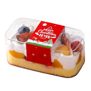 新年千层豆乳慕斯蛋糕盒子水果便当盒小西点透明盒饼干包装塑料