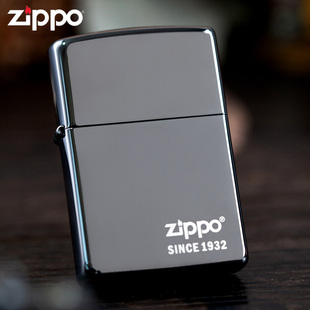 zippo正版打火机150黑冰，美国进口定制创意刻字送男友