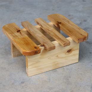 香柏木熏蒸凳按摩凳木质足浴桶凳子实木