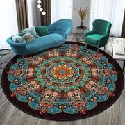 民族风复古曼陀罗地毯圆形地毯北欧阳台茶几吊篮客厅装饰地垫