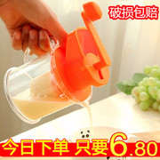手磨豆浆机果汁机小型迷你家用手摇榨汁机，简易手动石榴水果汁器