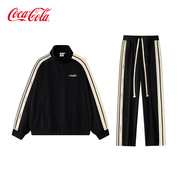 coca-cola可口可乐休闲运动开衫卫衣套装春秋款，外套运动服两件套