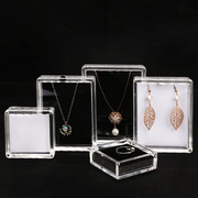 珠宝玉器翡翠挂件展示盒，亚克力透明吊坠收纳盒带，磁方盒佛珠展示盒