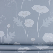 瑞典进口木纤维墙纸，植物蓝色系卧室，客厅书房纯纸壁纸