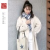 日本muji秋冬100%纯羊绒围巾披肩，舒适柔软不扎脖70x180