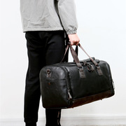 pu皮超大容量旅行包男士商务，出差行李袋旅游背包韩版手提单肩加大