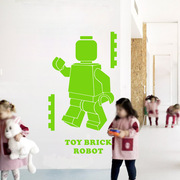 卡通机器人创意幼儿园墙贴纸儿童房间装饰贴纸男孩卧室墙纸定制
