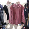 韩国2024春秋工装风衬衫针织披肩两件套女宽松休闲港风复古衬衣