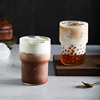 茶咖美器创意可叠放玻璃杯水杯餐厅家用果汁杯子冰咖啡杯牛奶杯