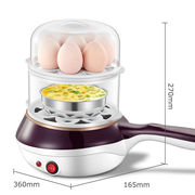 领锐双层煮蛋器蒸蛋器煎蛋器，自动断电不沾锅小型大容量插电煎蛋锅