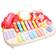 婴儿多功能益智儿童乐器八音手敲琴玩具6个月1宝宝二合一2岁3